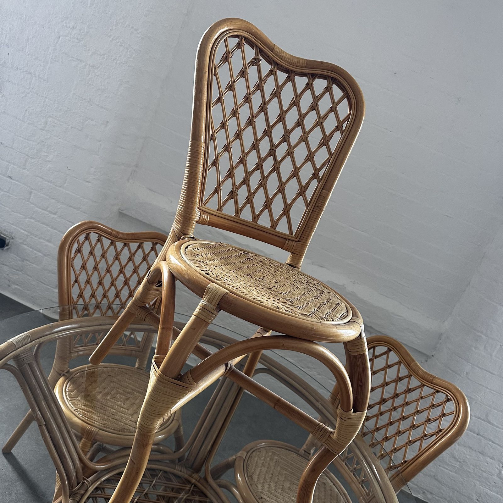 Vintage Bamboo Table & 4 Chairs photo buy