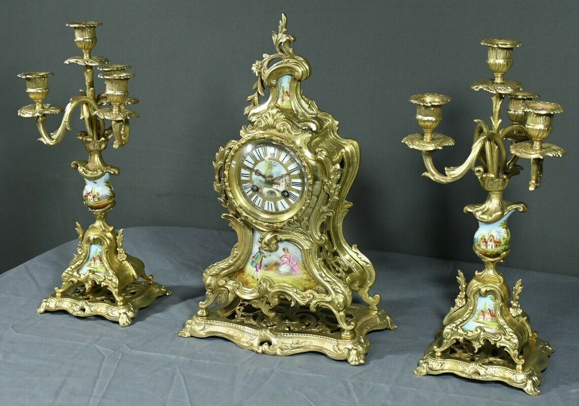 Gilt Bronze Fireplace Trim, Brittany – 1930 photo for sale