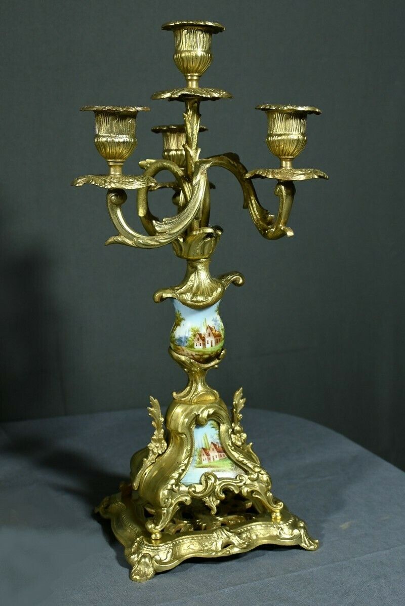 photo vintage Gilt Bronze Fireplace Trim, Brittany – 1930