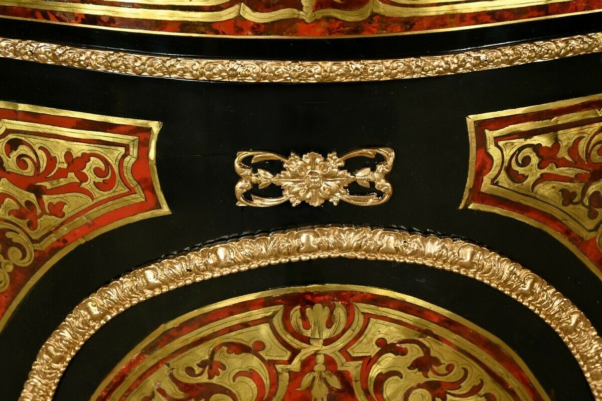 photo vinterior Boulle Buffet In Blackened Pear Wood, Napoleon II Period – Mid 19th Century