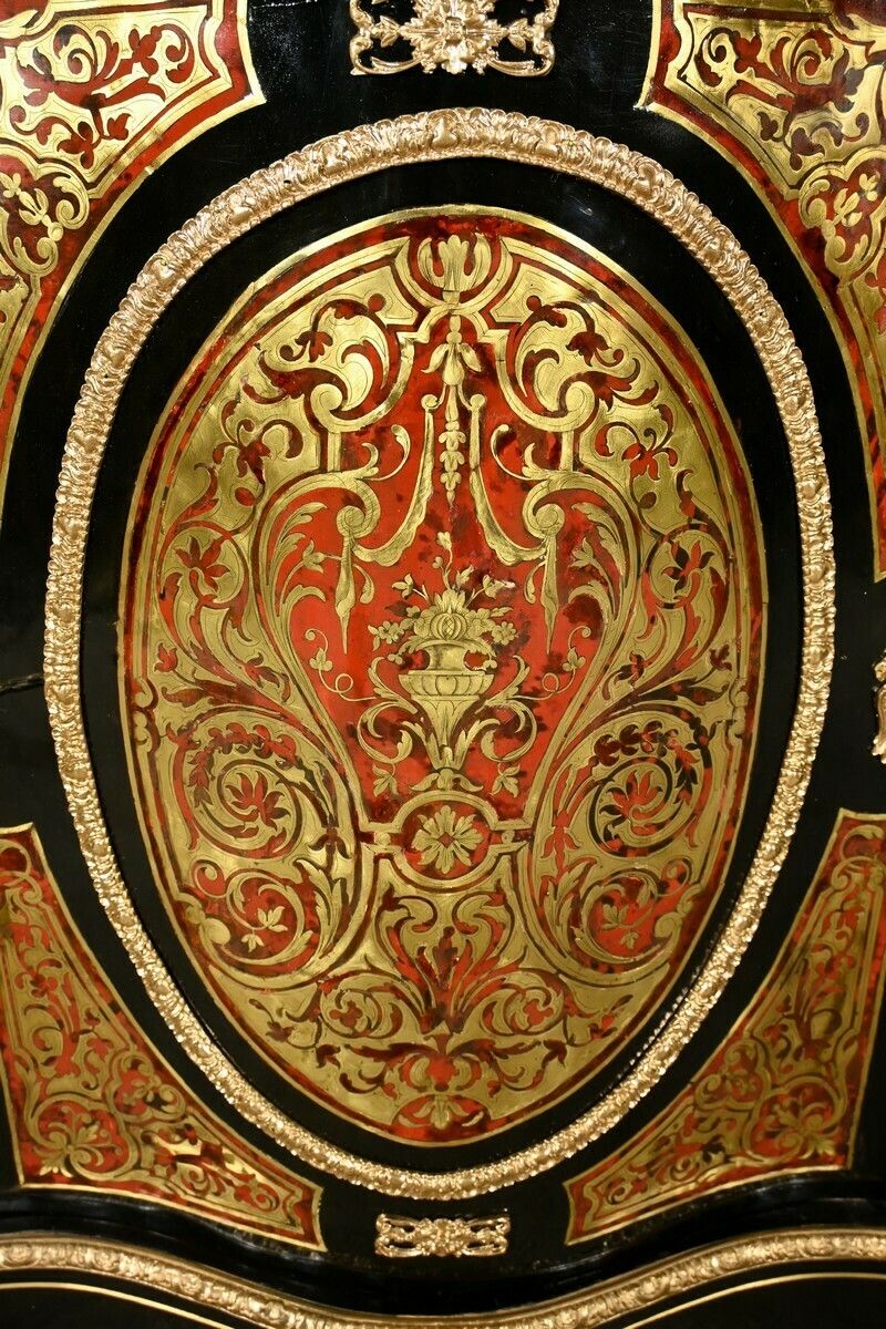 photo buy Boulle Buffet In Blackened Pear Wood, Napoleon II Period – Mid 19th Century