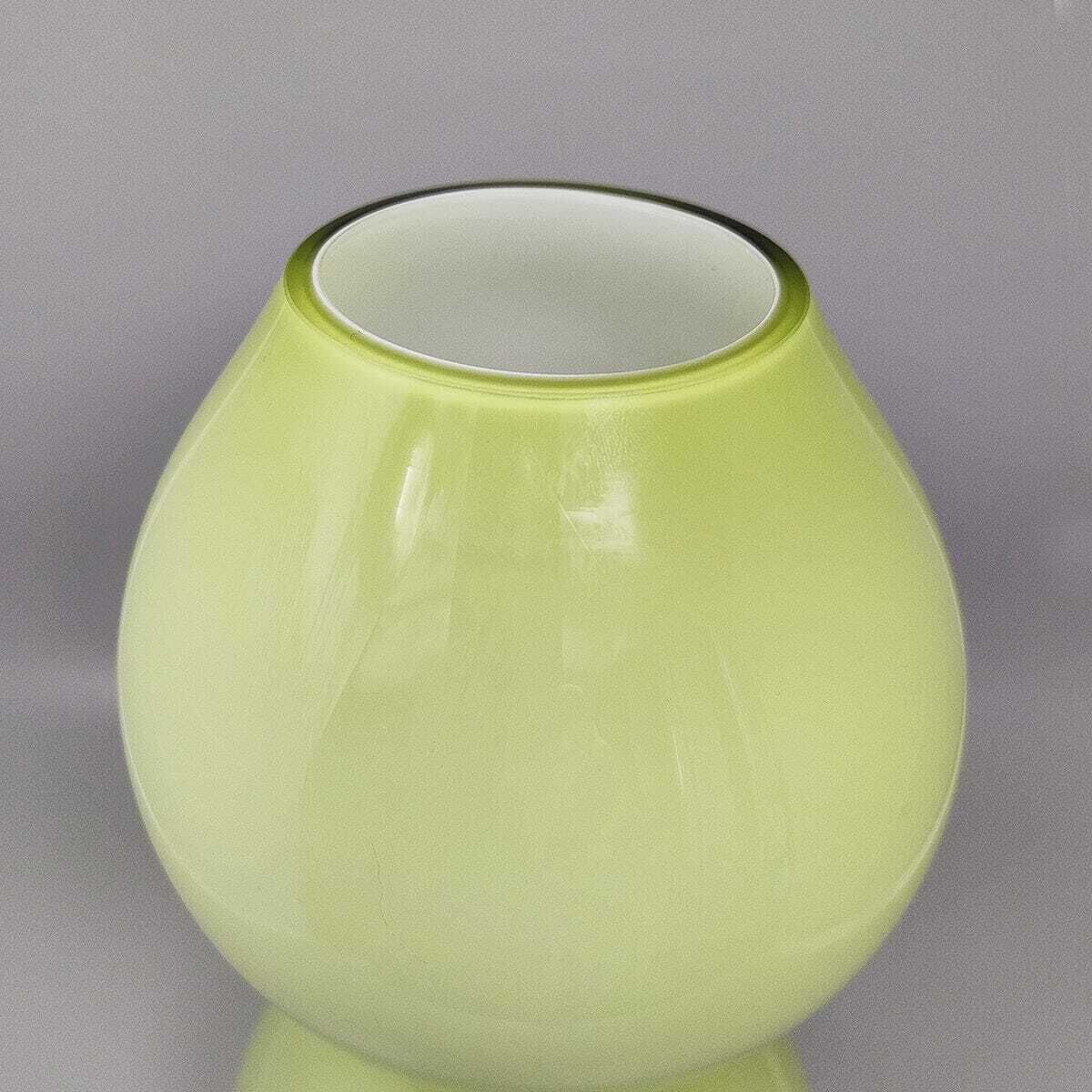 1970s Astonishing Space Age Green Vase In Murano Glass. Made In Italy photo Home Decor