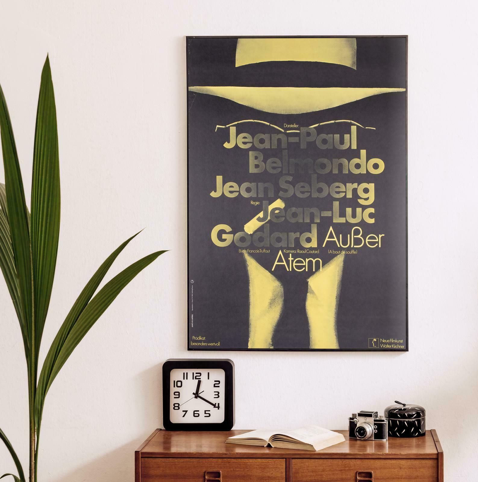 A Bout De Souffle R1960s German A1 Film Movie Poster, Hans Hillmann photo furniture