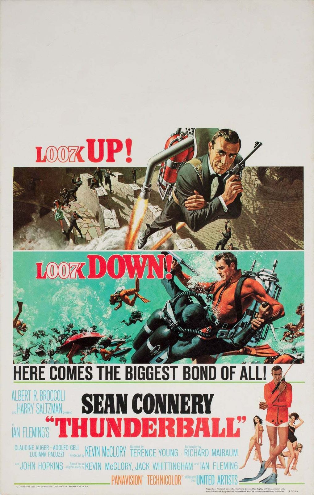 Thunderball 1965 Us Window Card Film Poster, Robert Mcginnis & Frank Mccarthy