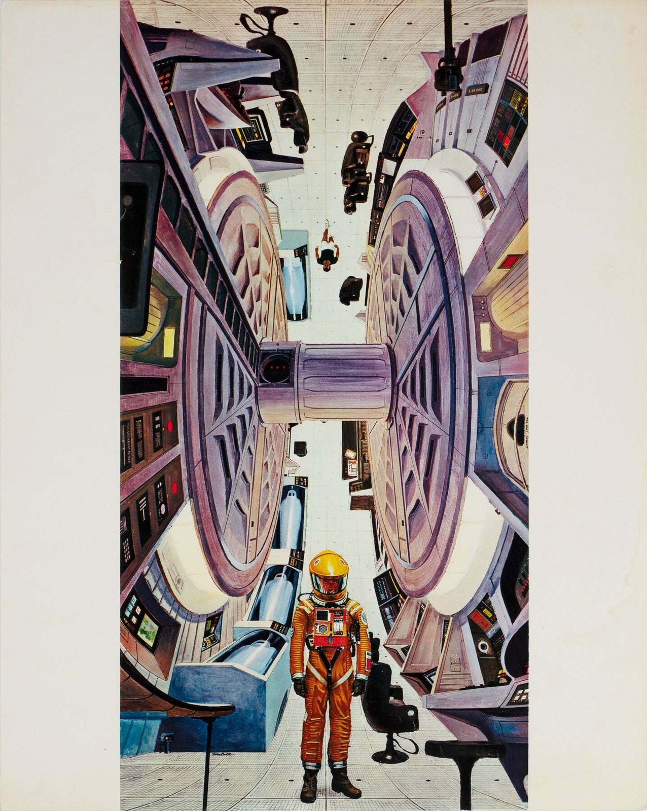 2001 A Space Odyssey Space Station Interior Italian Oversized Still, Bob Mccall