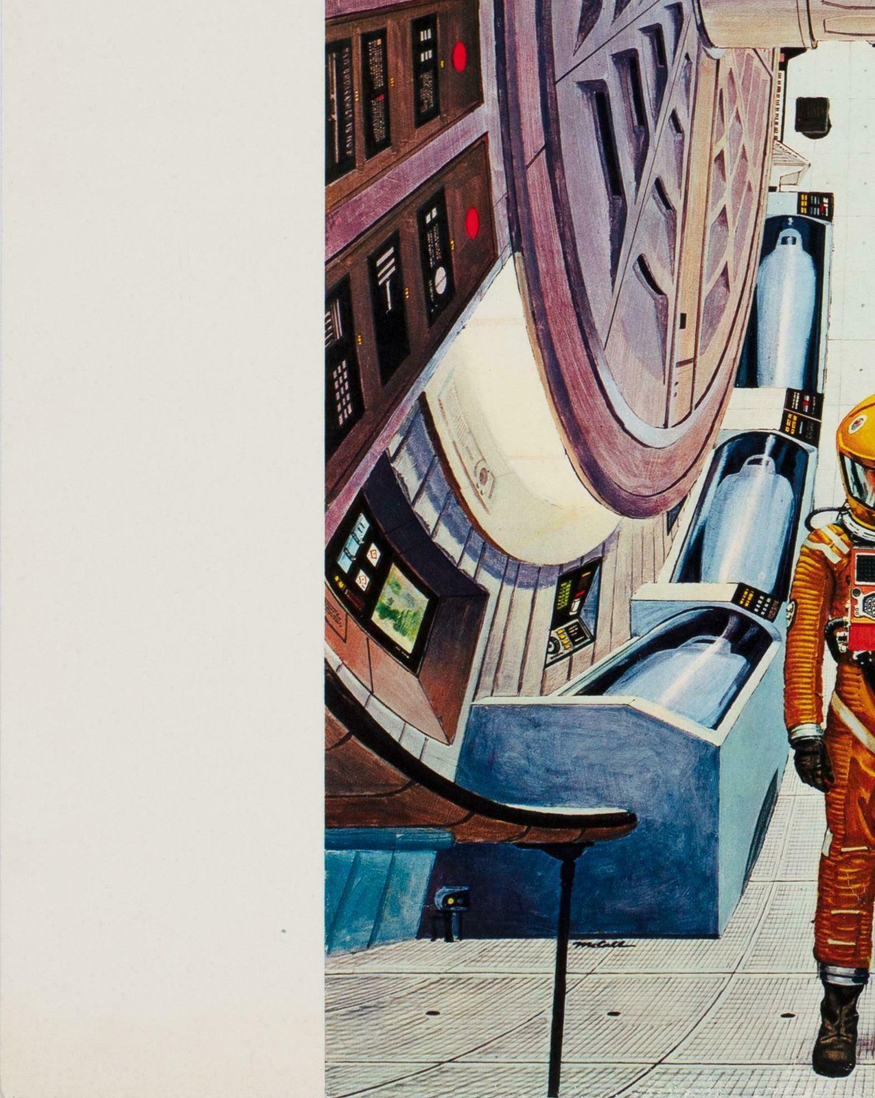 2001 A Space Odyssey Space Station Interior Italian Oversized Still, Bob Mccall photo 1328.0