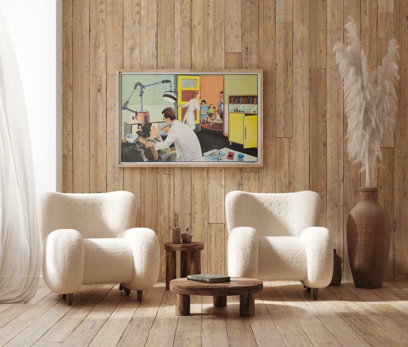 Oge Hachette 1960s French Double Sided Educational Poster   No.S 8 & 21 photo furniture