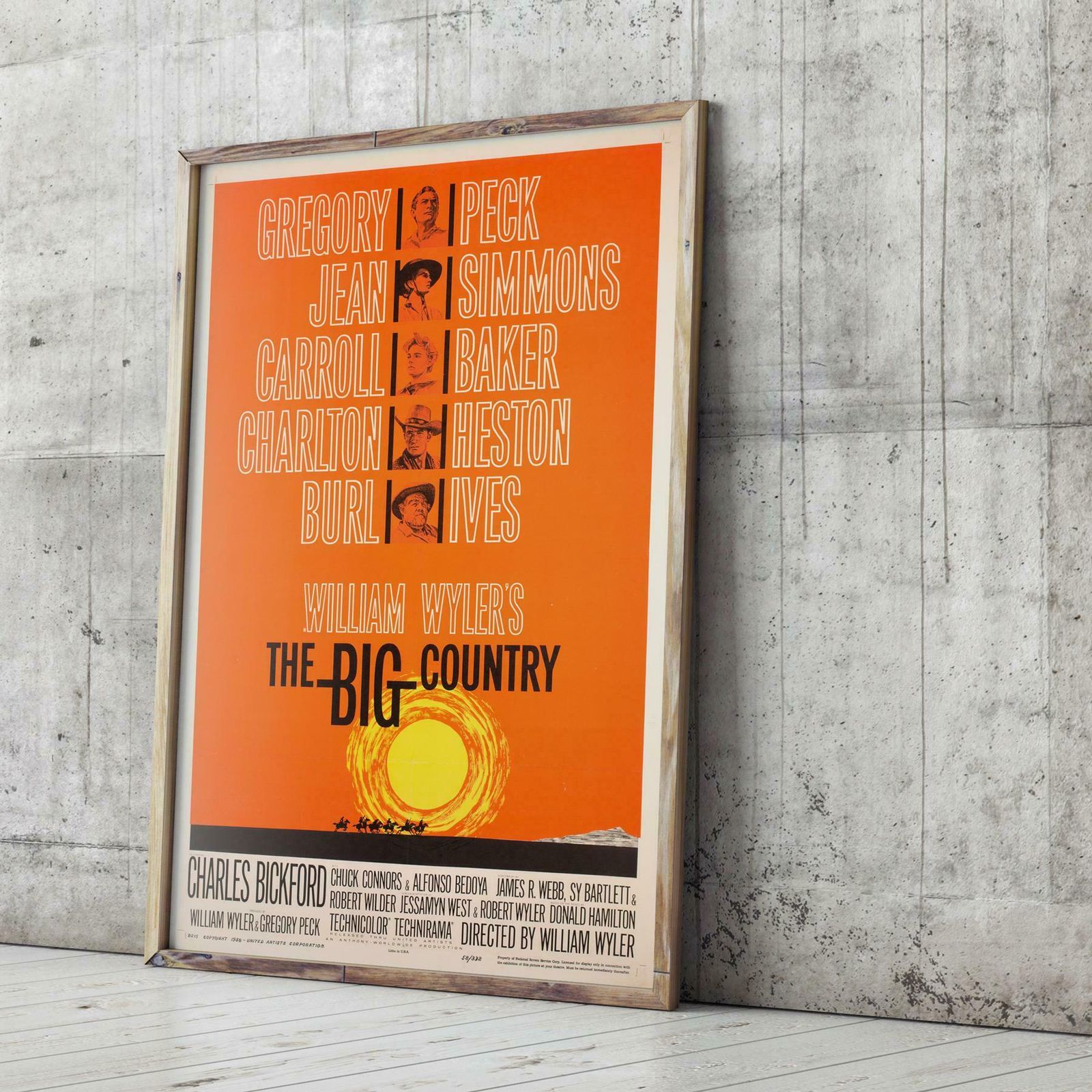 "The Big Country" 1958 Us 1 Sheet Style B Film Movie Poster, Saul Bass photo furniture