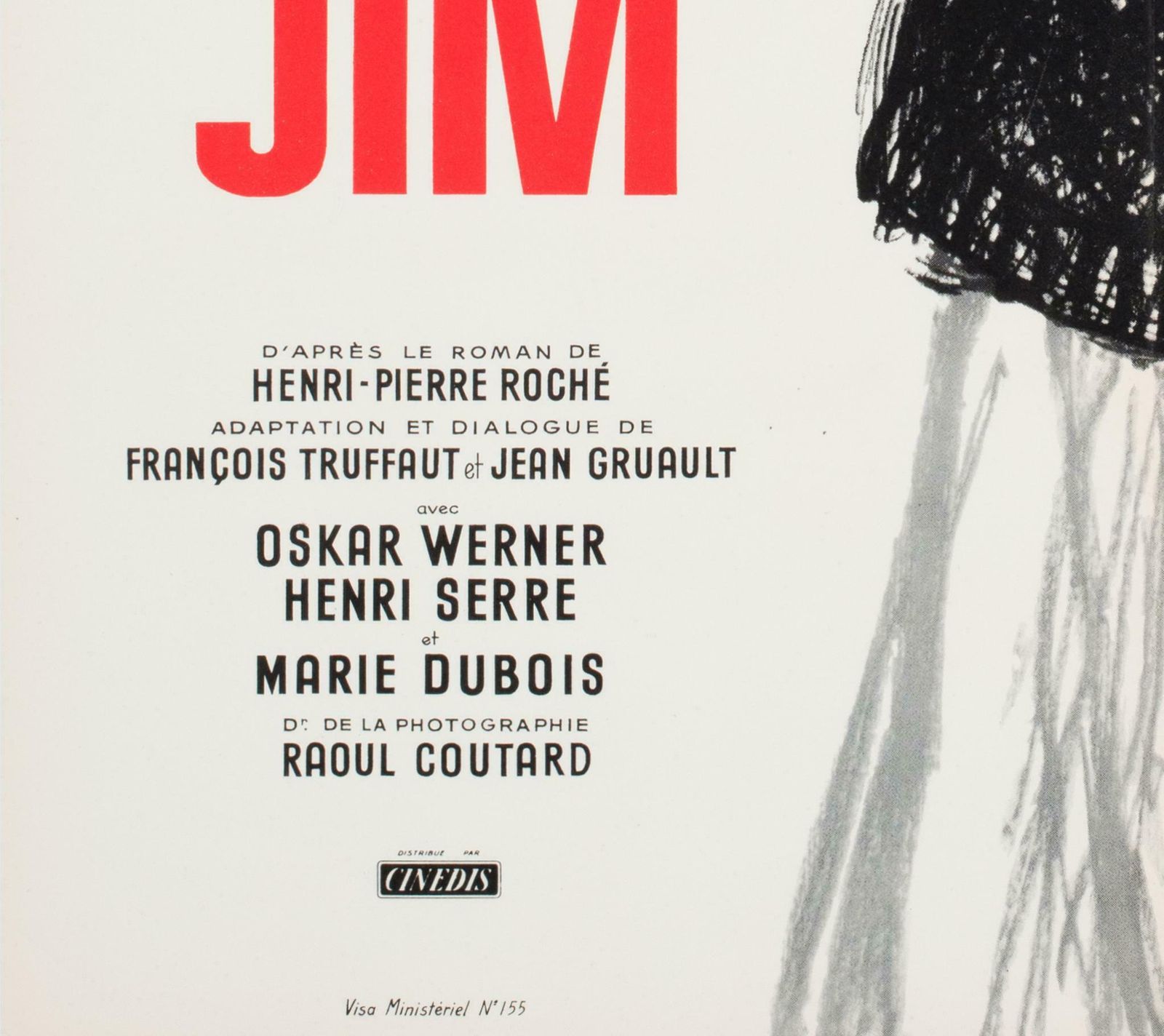 Jules And Jim 1962 French Moyenne Film Movie Poster, Christian Broutin photo vinterior