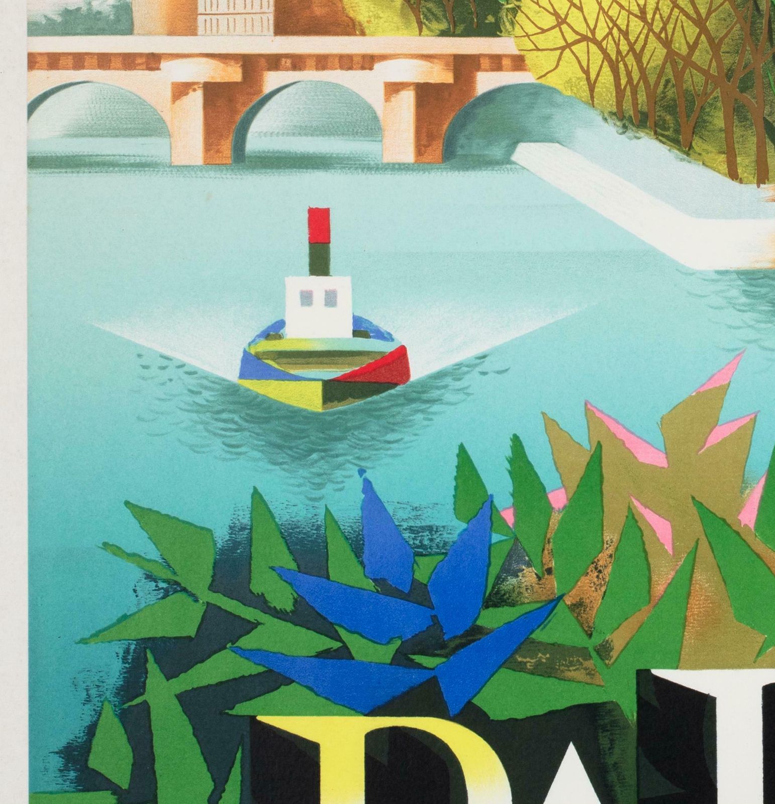 Air France Paris 1957 Travel Airline Advertising Poster, Jacques Nathan Garamond photo 2390.0