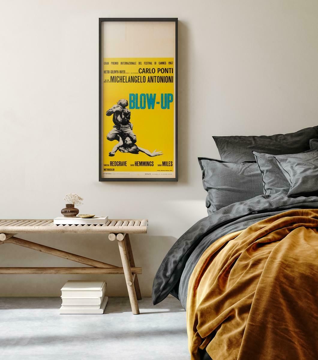 Blow Up 1967 Italian Locandina Yellow Style Film Poster photo furniture