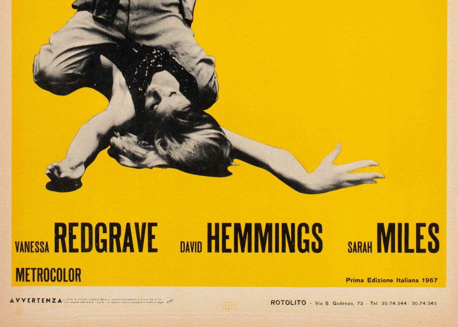 Blow Up 1967 Italian Locandina Yellow Style Film Poster photo 2125.0