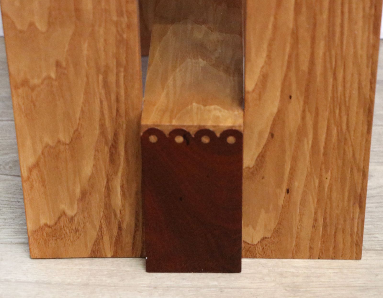 A Lovely 1970/80s Hardwood Stool Design By Craftsman Gordon Warr. photo vintage