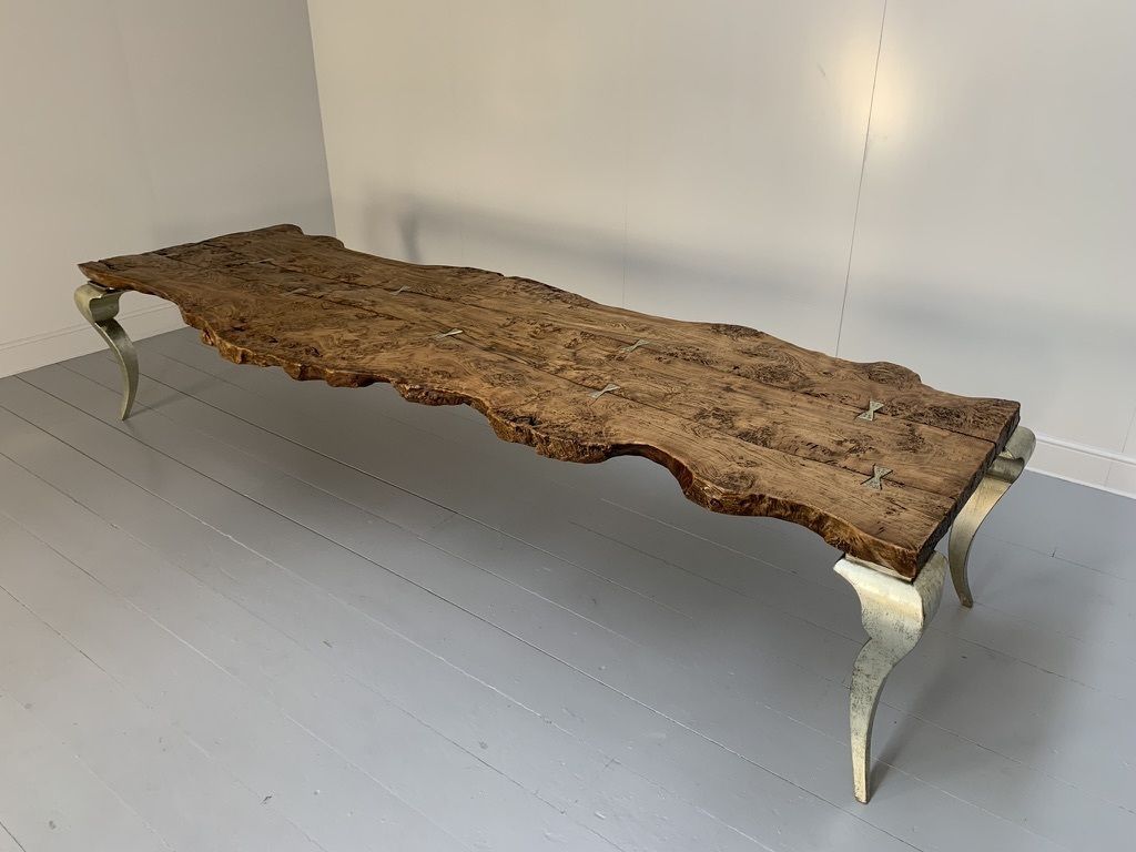 Bizzotto Italia “Sidney” Dining Office Meeting Table – In Solid Briar Wood