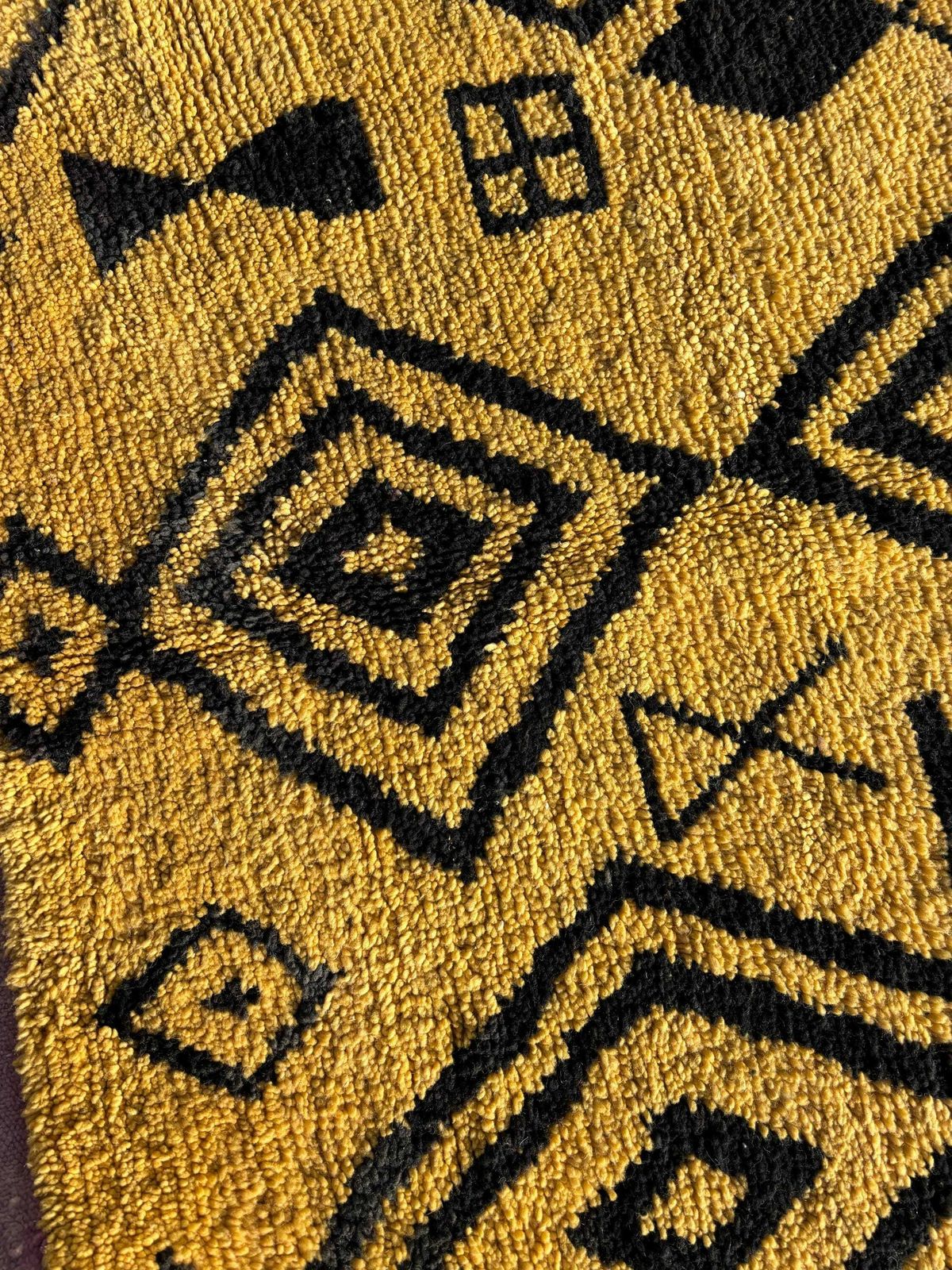 Yellow Modern Berber Rug 200x330 Cm , Living Room Decor, Modern Beni Ourain Rug, Berber Wool Rug, Floor Berber Rug photo Textiles