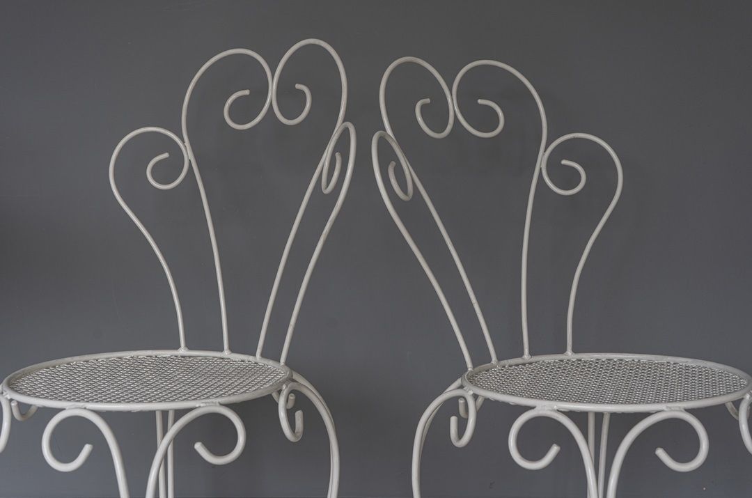 A Pair Of Vintage French Garden Chairs photo vinterior