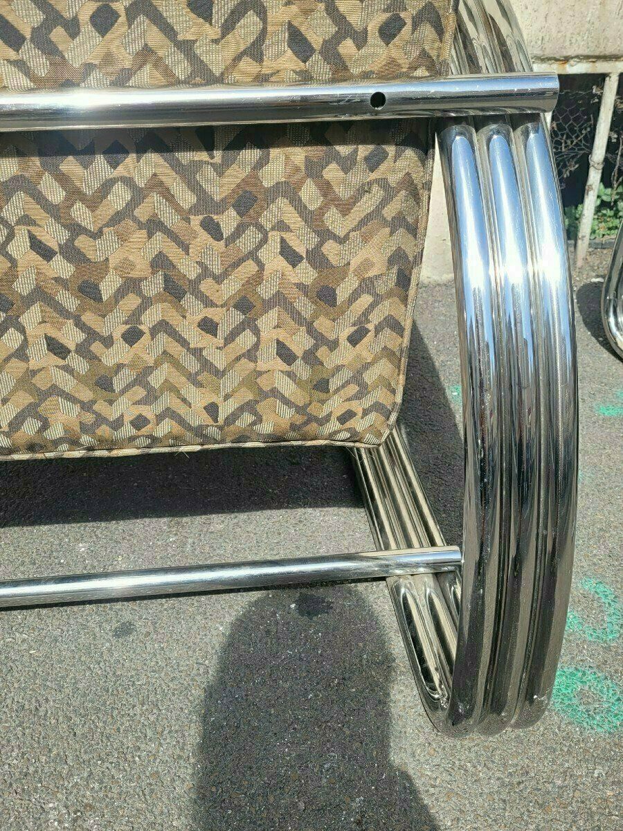 photo furniture Ralph Lauren, Pair Of Large Chrome Armchairs, Xxth Century