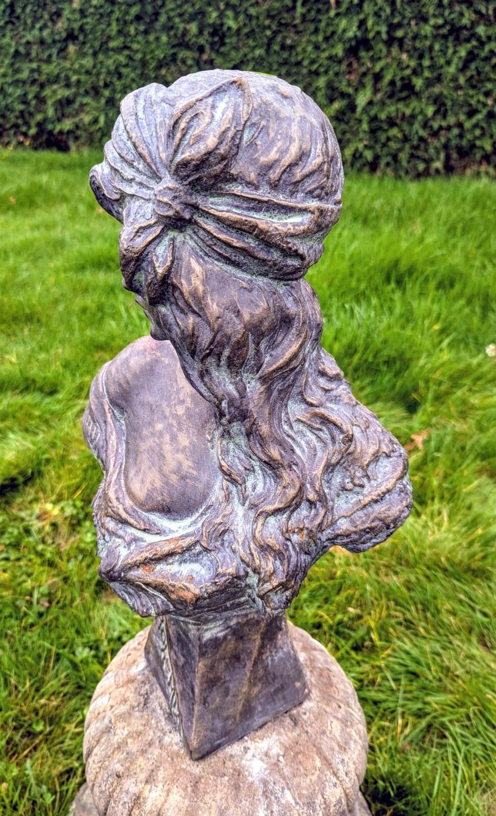 photo for sale Beautiful Verdigris Bronzed Bust  Gypsy Bohemian Delivery Available 0274.