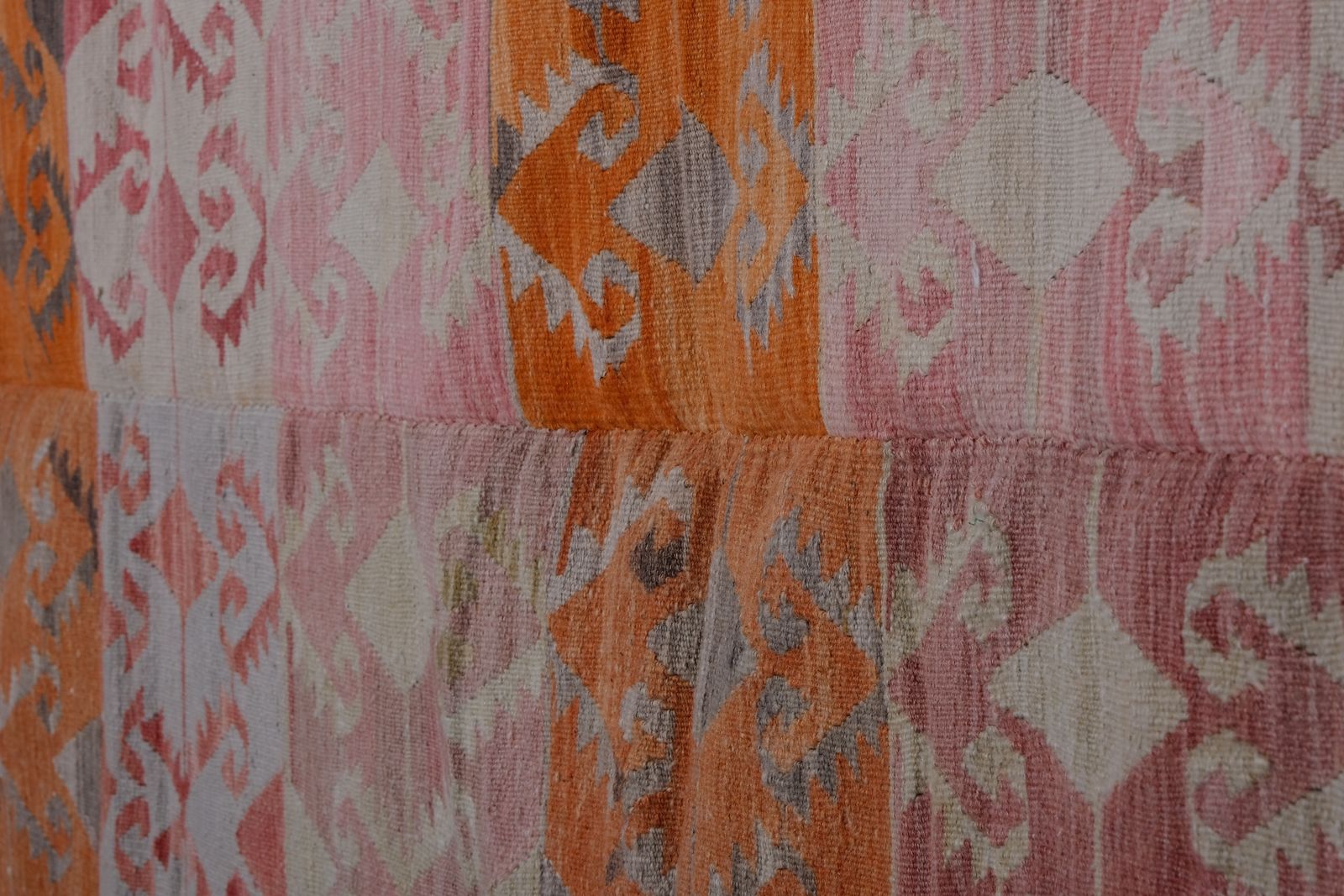 photo for sale 1960s Oversized Pastel Turkish Kilim Rug 10'1'' X 12'2''