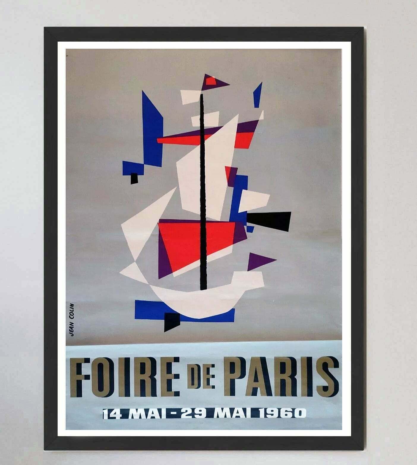 Foire De Paris 1960   Jean Colin  Original Vintage Poster photo furniture