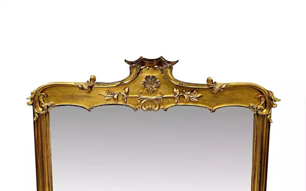 A Very Rare And Fine Early 19th Century Giltwood Overmantel Mirror photo furniture