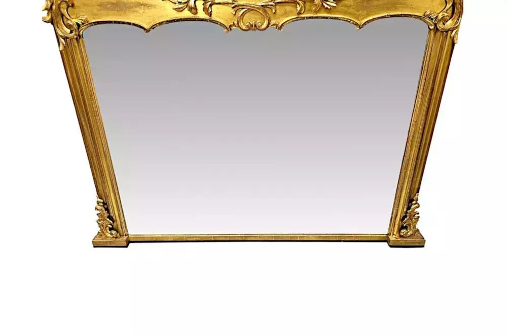 A Very Rare And Fine Early 19th Century Giltwood Overmantel Mirror photo 6678.2486