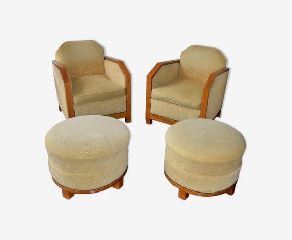 Set Of Armchairs And Ottomans Art Deco photo furniture
