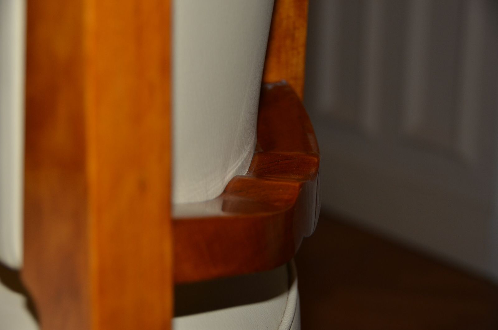 Set Of Six Art Deco Flesh In Stained Beech And Ivorian Leather photo vinterior
