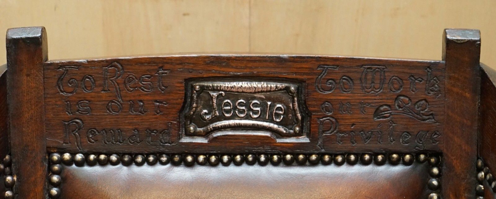 Museum Quality Carved Circa 1700 Antique Restored Brown Leather Jessie Armchair photo vinterior