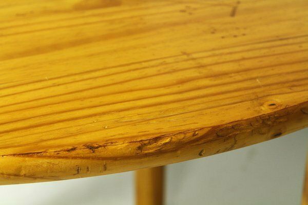 Scandinavian Round Pine Dining Table, 1970s photo furniture