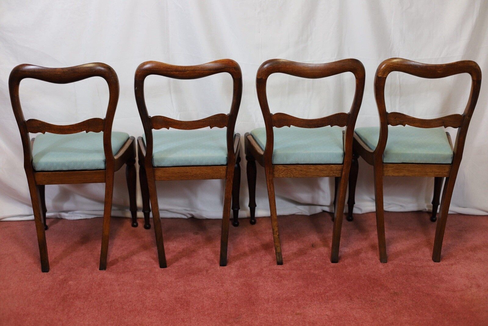 Lovely Set Of Eight Victorian Balloon Back Rosewood Dining Chairs photo furniture