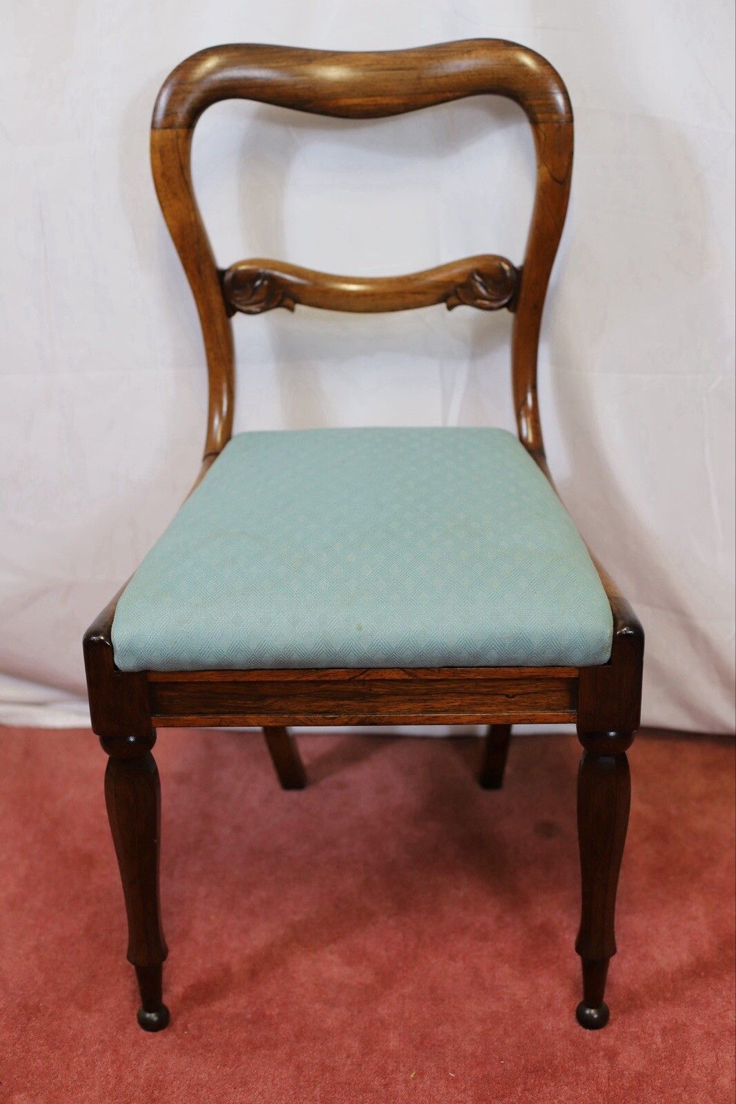 Lovely Set Of Eight Victorian Balloon Back Rosewood Dining Chairs photo vinterior