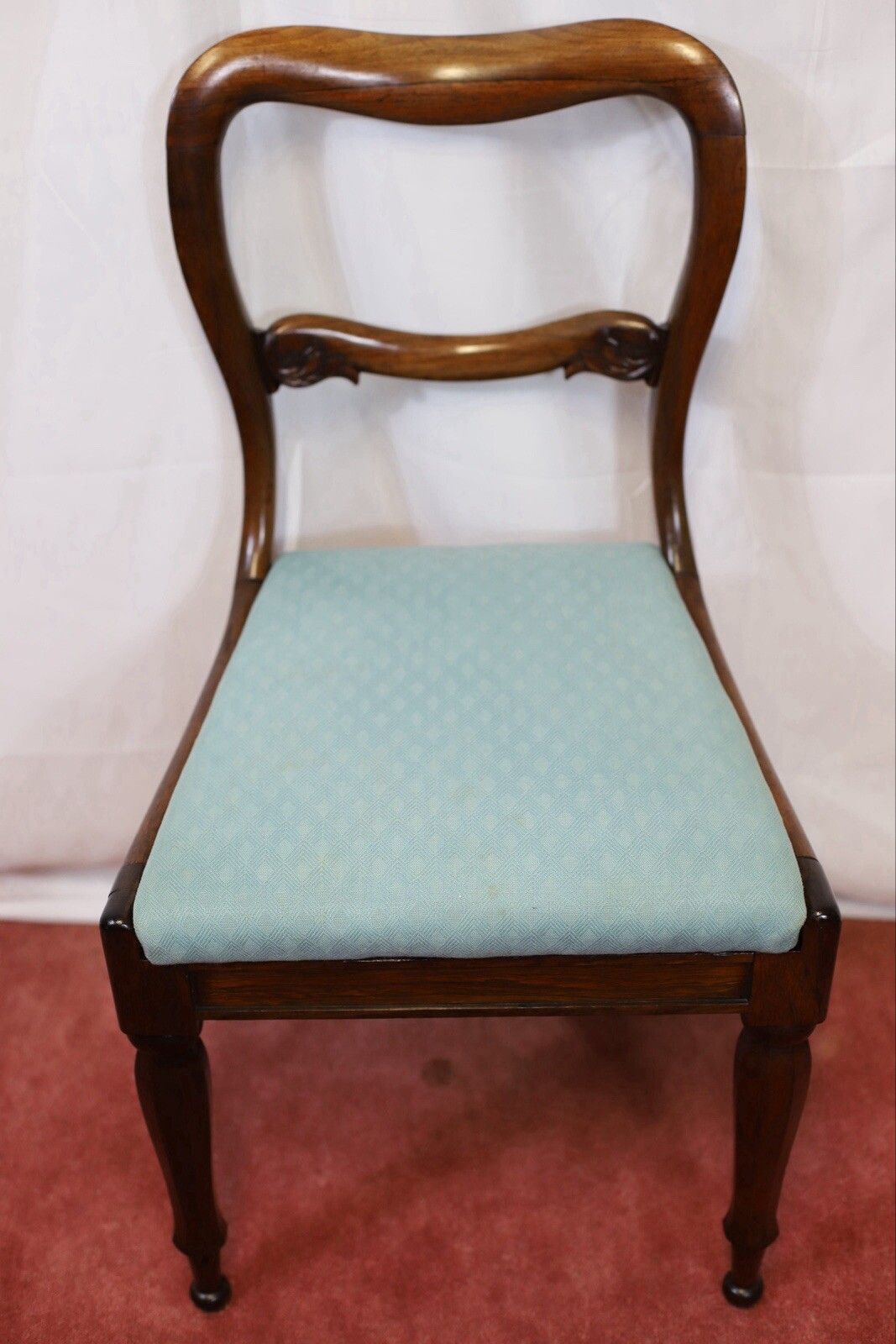 Furniture Lovely Set Of Eight Victorian Balloon Back Rosewood Dining Chairs photo