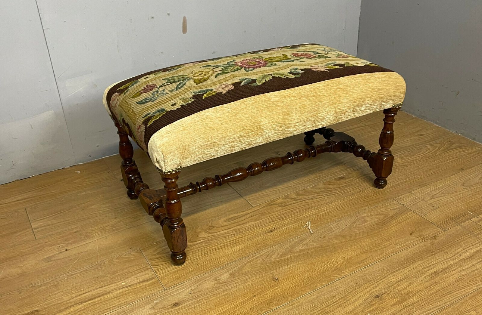 photo for sale Late C19th Walnut Bobbin Turned Stool