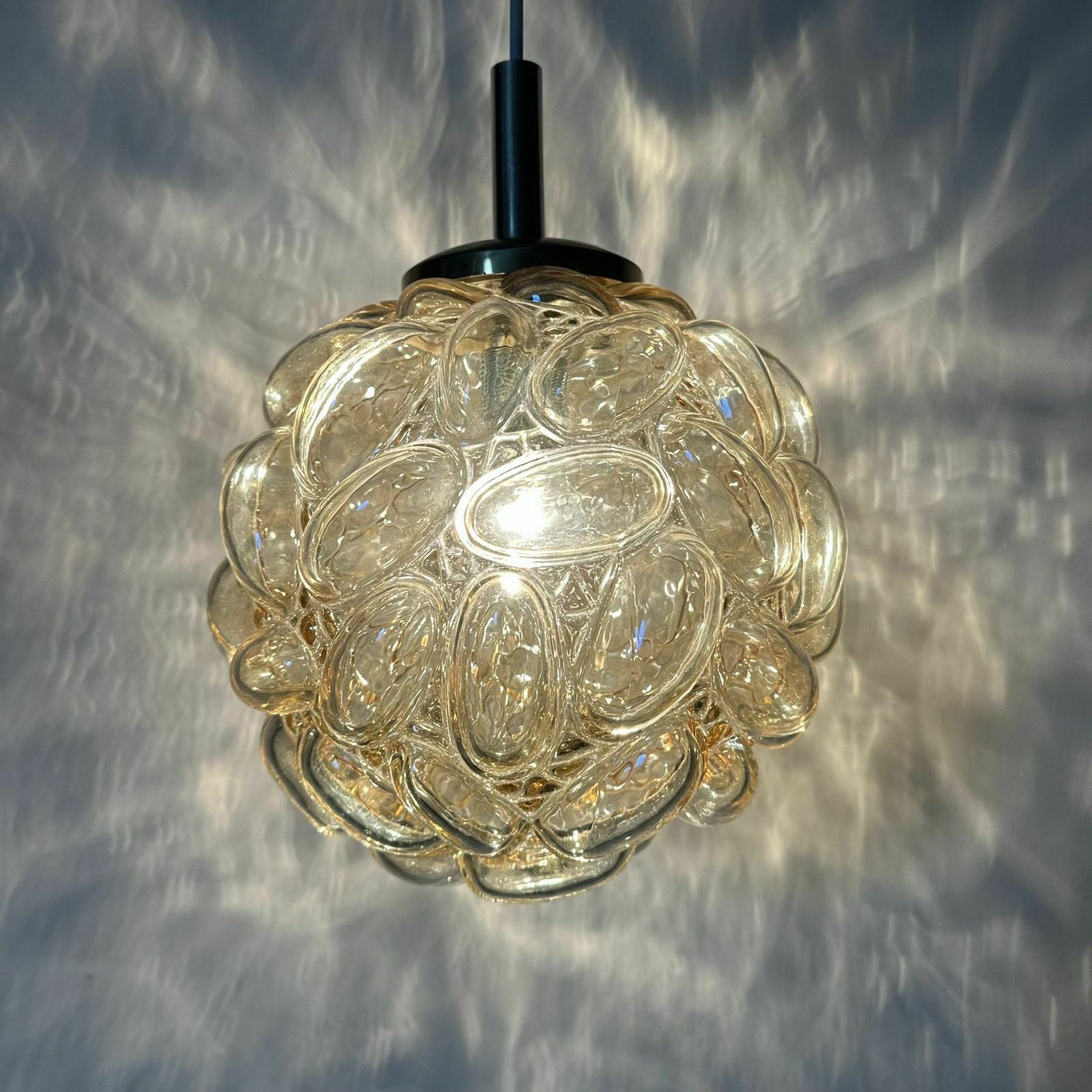 Xl Helena Tynell Glazen Bobbellamp, Hanglamp, Jaren 1970 photo Verlichting