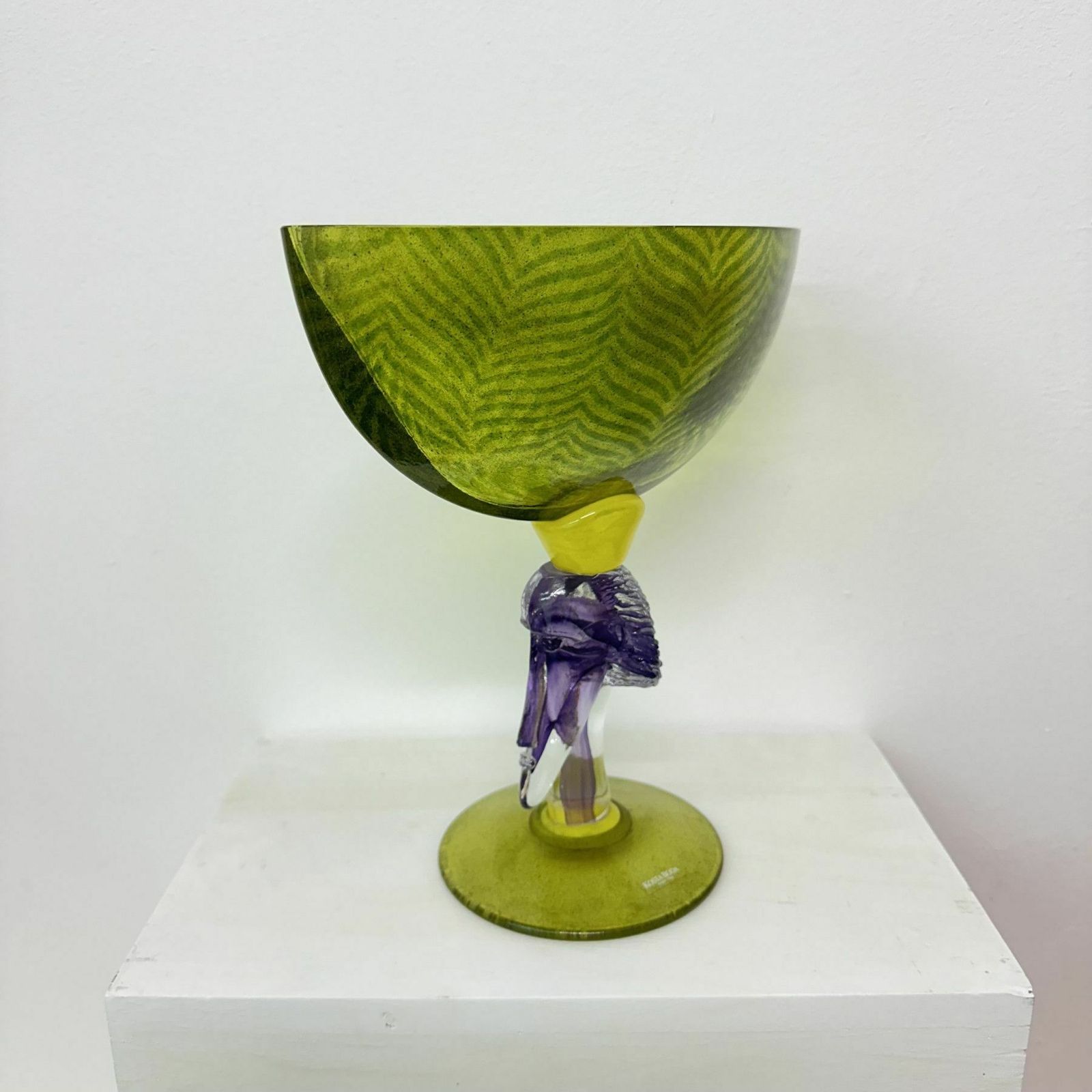Home Decor Kjell Engman For Kosta Boda Art Glass Bowl , 1980s photo
