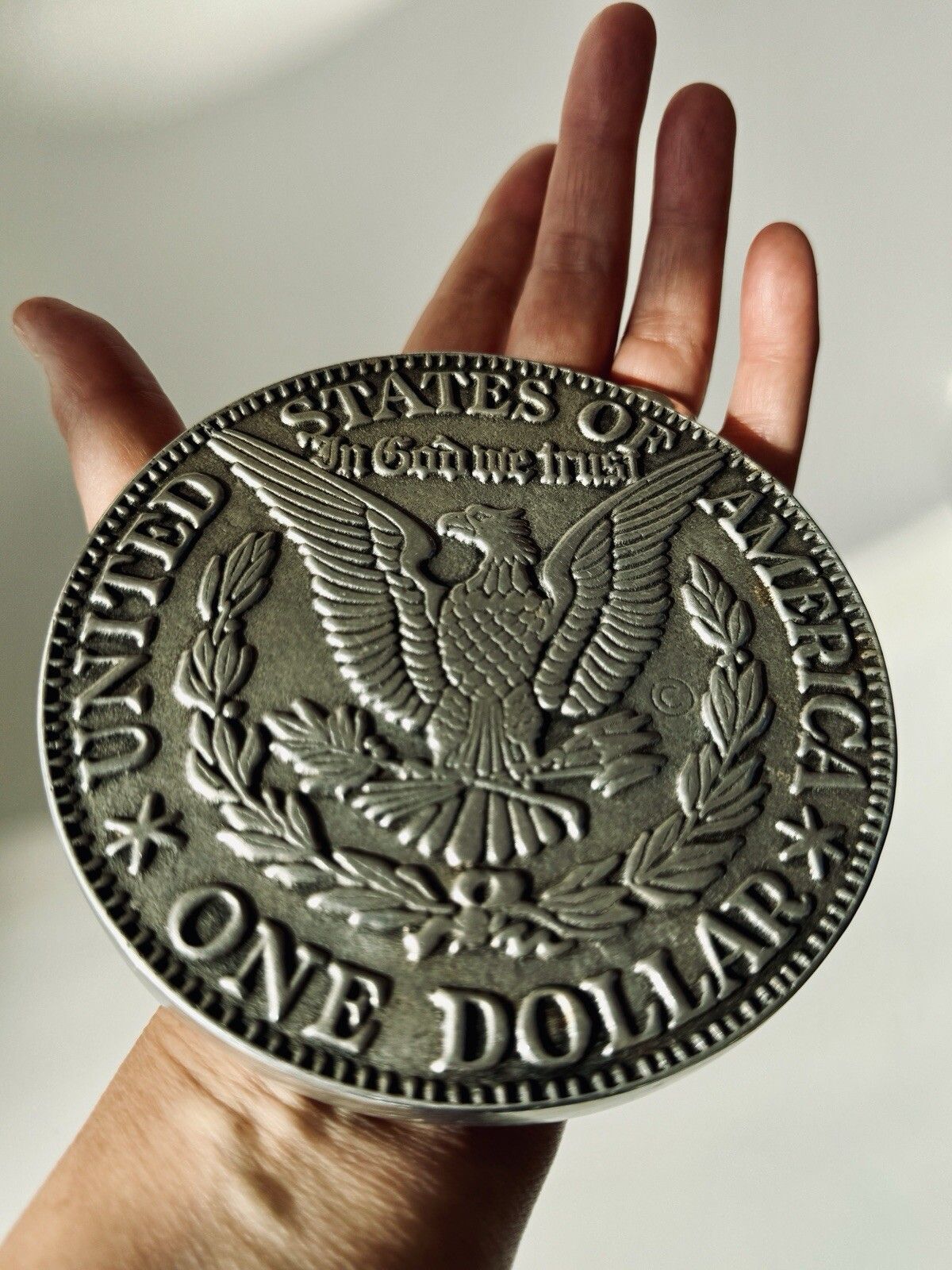 photo furniture Vintage Rwp Wilton Replica Of An 1878 Morgan Dollar Liberty Double Sided Trivet