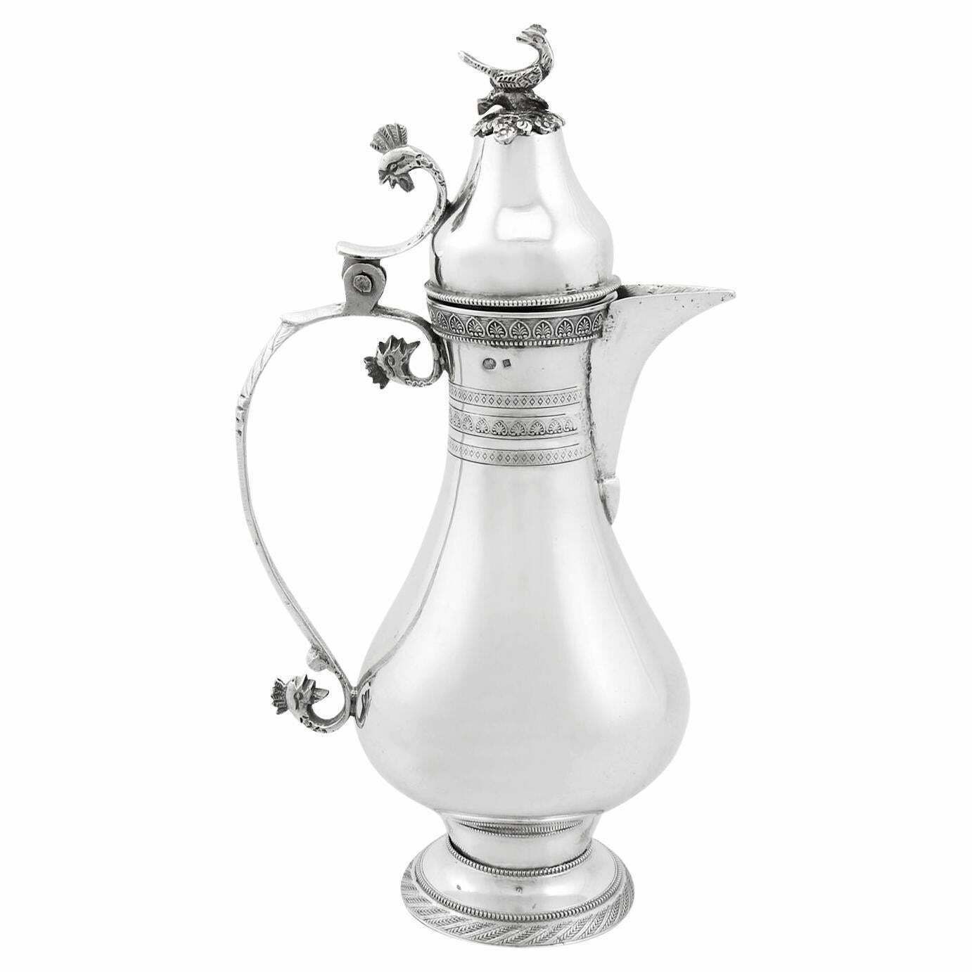 1910s Turkish Silver Coffee Jug