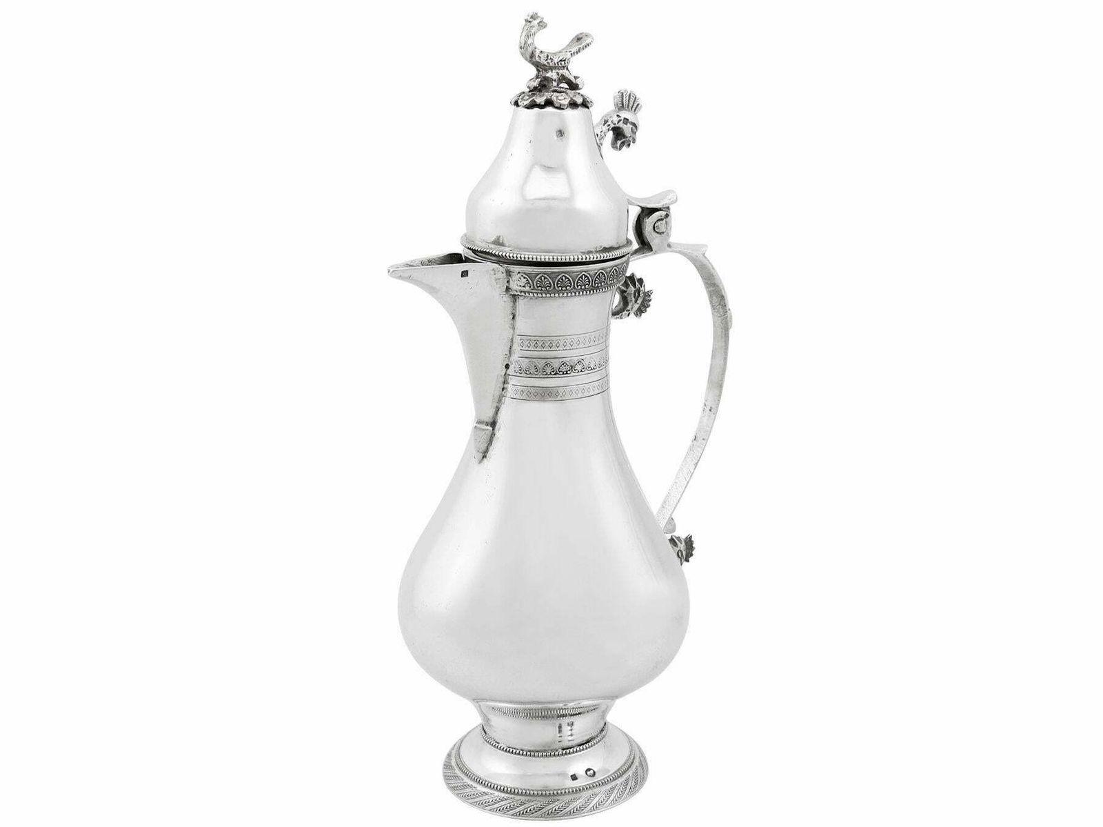 1910s Turkish Silver Coffee Jug photo for sale