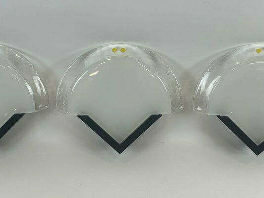 Wall Lamps With Murano Glass From Leucos, 1980s, Set Of 3 photo for sale