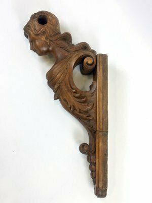 Italian Artist, Caryatid Sculpture, 19th Century, Carved Walnut photo vinterior