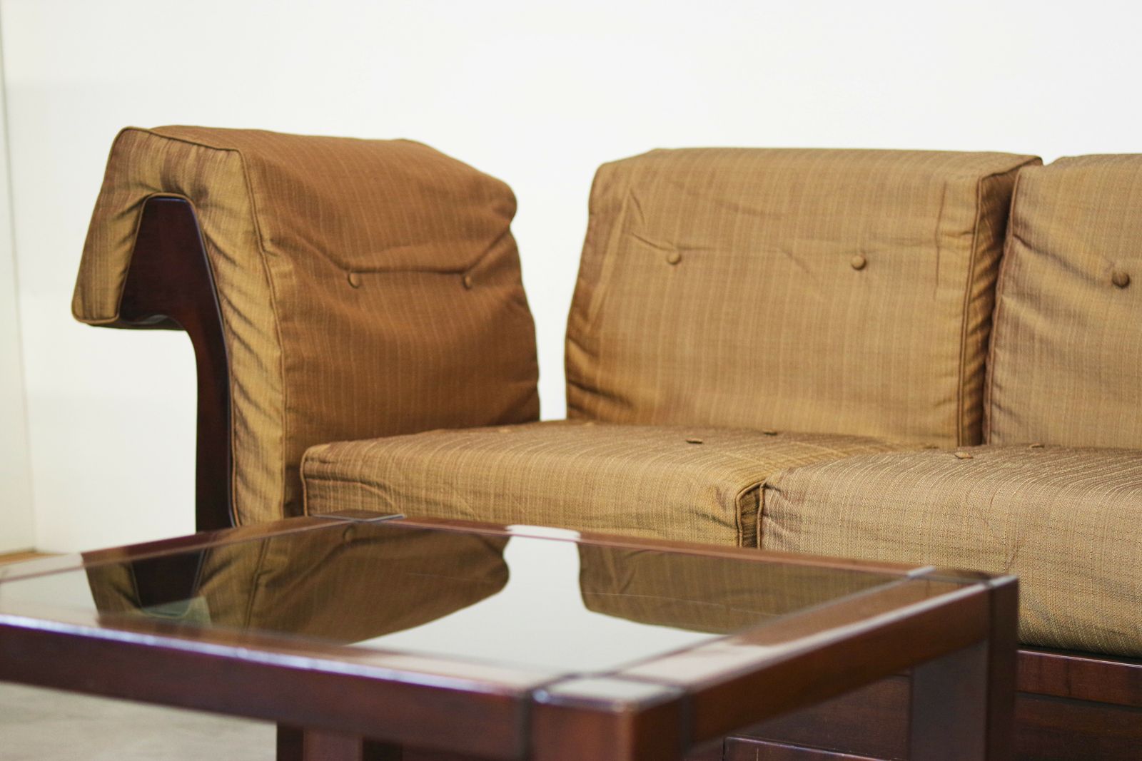 Furniture 1970s Modular Beechwood Sofa By Frigerio – Original Fabric Upholstery, Set Of 6 photo