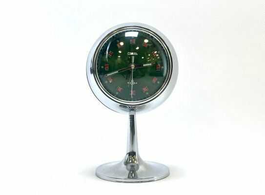 Space Age Tulip Table Clock From Coral, 1960s photo vinterior