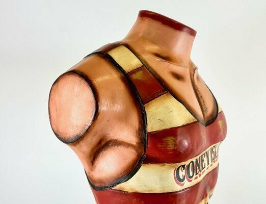 Coney Island Mens Swim Club Torso Mannequin On Stand, 1960s photo for sale