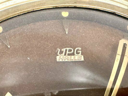 German Brass Wind Up Wall Clock With Rope Hanger By Upg Halle, 1960s photo Home Decor