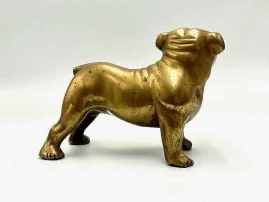 Brass Bulldog Paperweight Or Statue, 1940s photo furniture