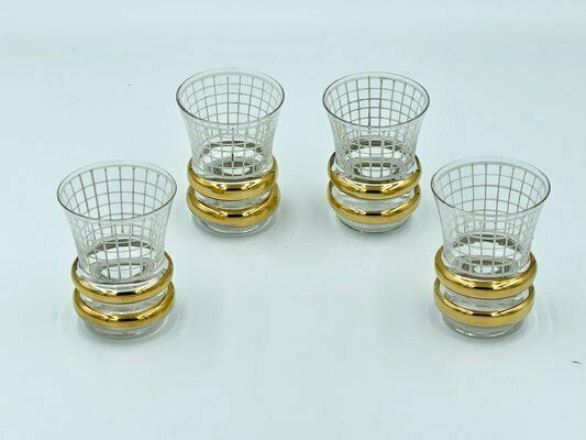 Art Deco Style Bohemian Liquor Set From Borocrystal, 1950s, Set Of 5 photo for sale