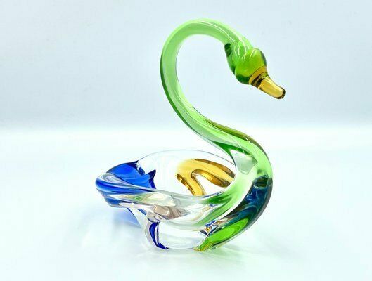 Home Decor Rhapsody Glass Swan By Frantisek Zemek For Sklana Mstisov, 1960s photo