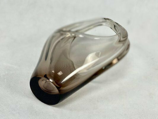 Bohemian Glass Basket Attributed To Miroslav Klinger For železný Brod, 1960s photo for sale