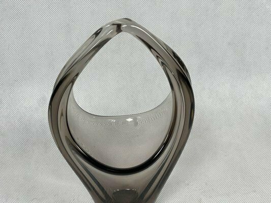 Bohemian Glass Basket Attributed To Miroslav Klinger For železný Brod, 1960s photo buy